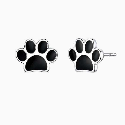 Sterling Silver Paw Stud Earrings - forever more jewellery