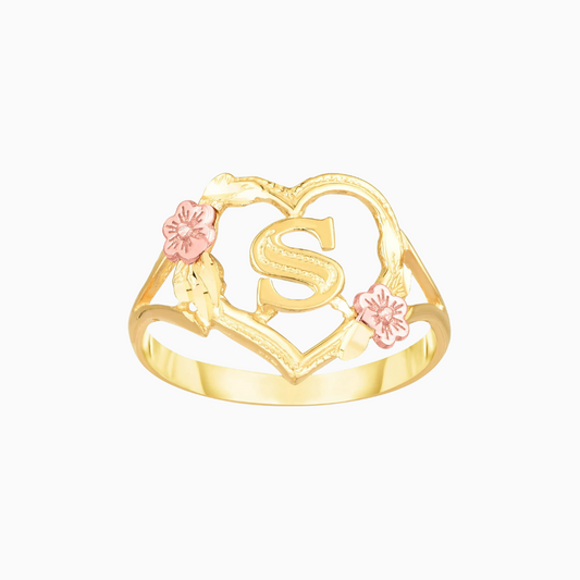 Solid Gold Customized Initial Ring - forever more jewellery