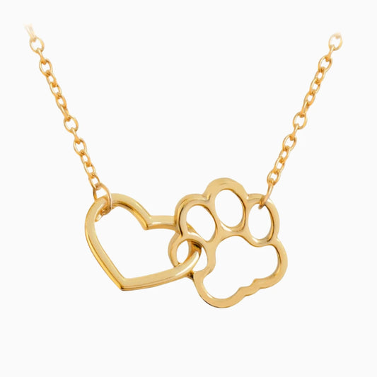 Hollow Pet Paw Footprint Necklaces